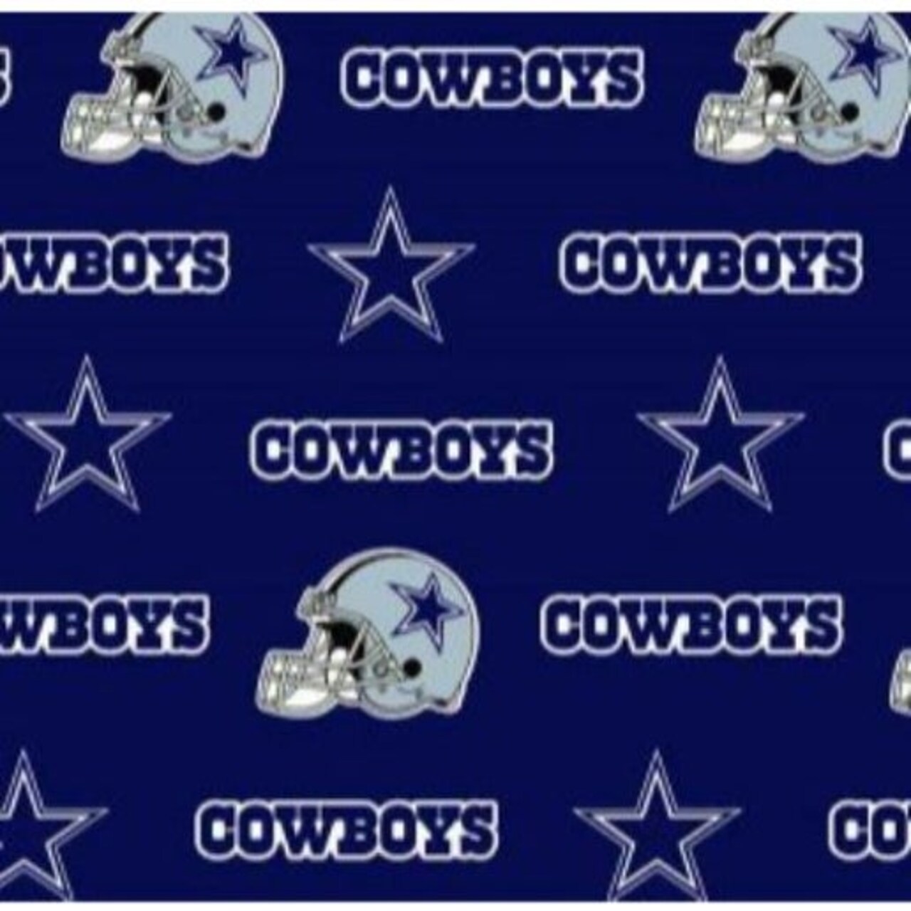 Licensed NFL Dallas Cowboys Logo Blue Cotton 6313D Fabric by the Yard